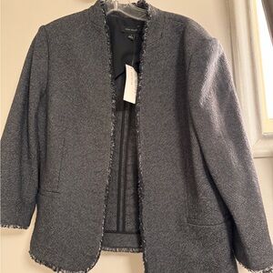 Ann Taylor Charcoal Tweed Blazer